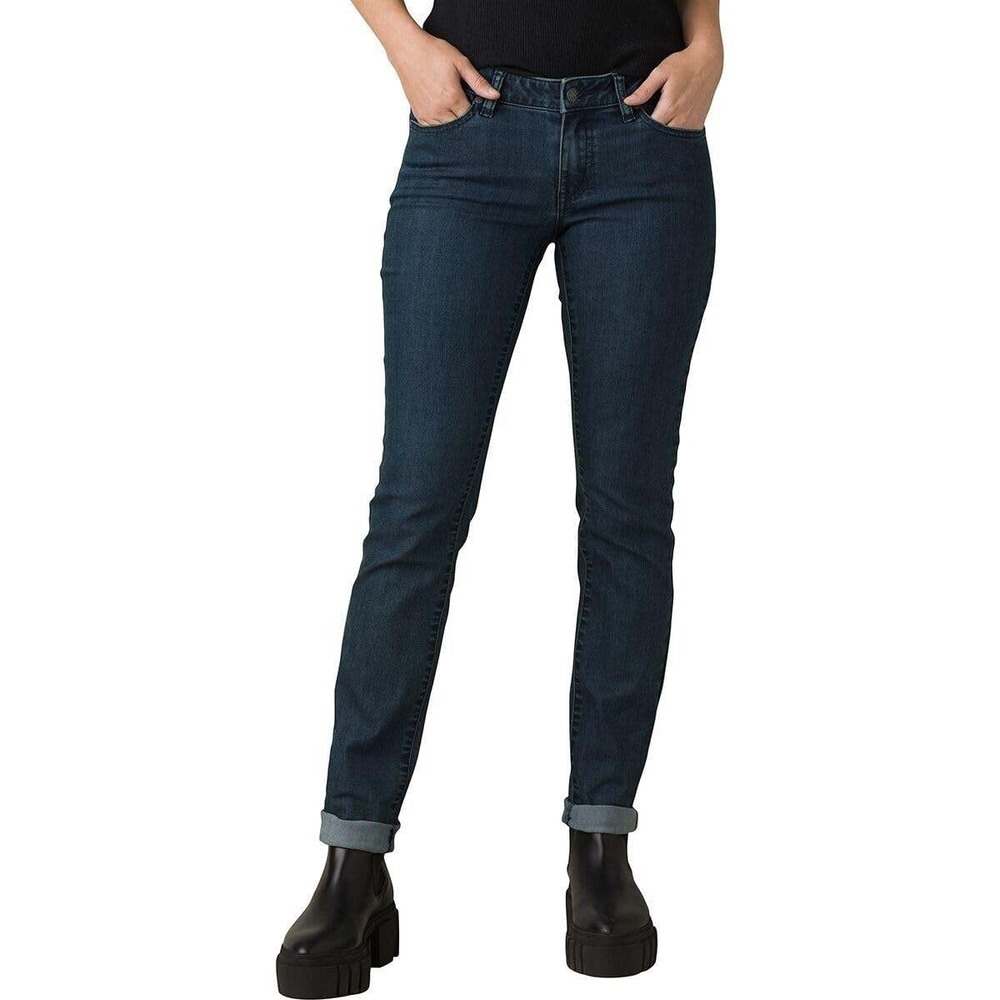 Prana Kara Jeans Indigo Wash Low Rise Skinny Organic Cotton Denim Size 8/29
